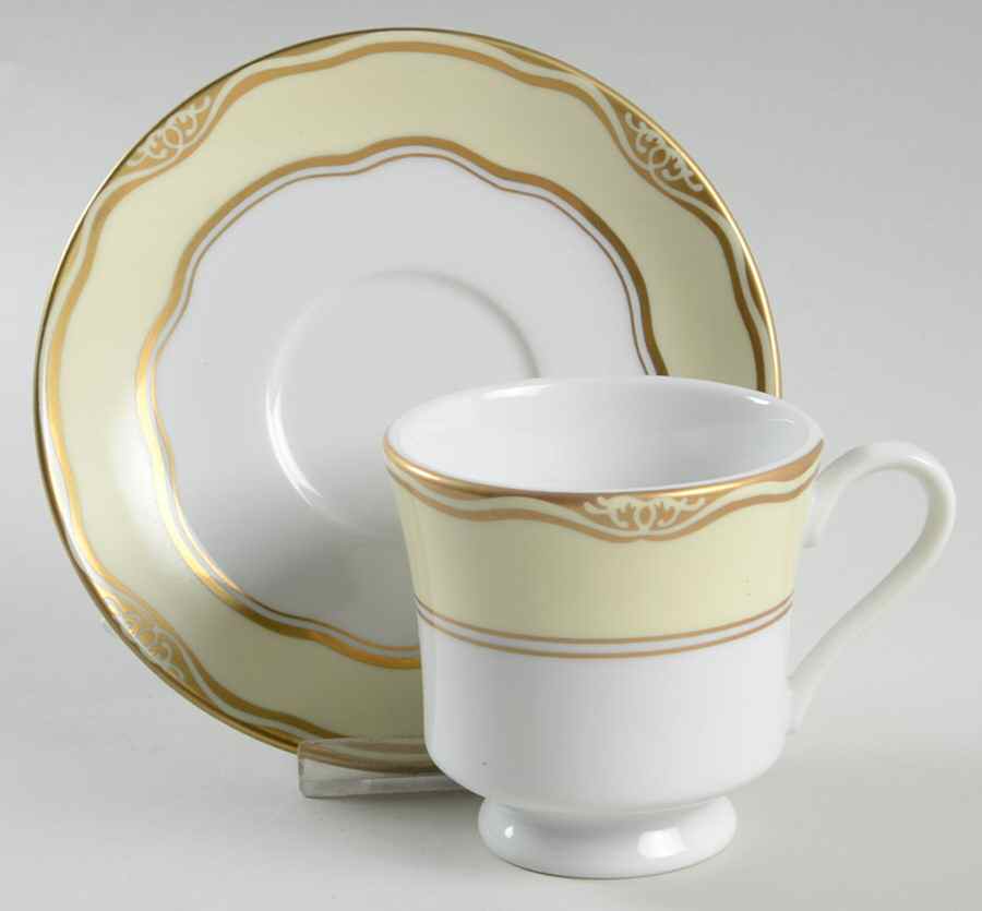 Flowers of the First Lady Collection Footed Cup & Saucer Set by Woodmere-1