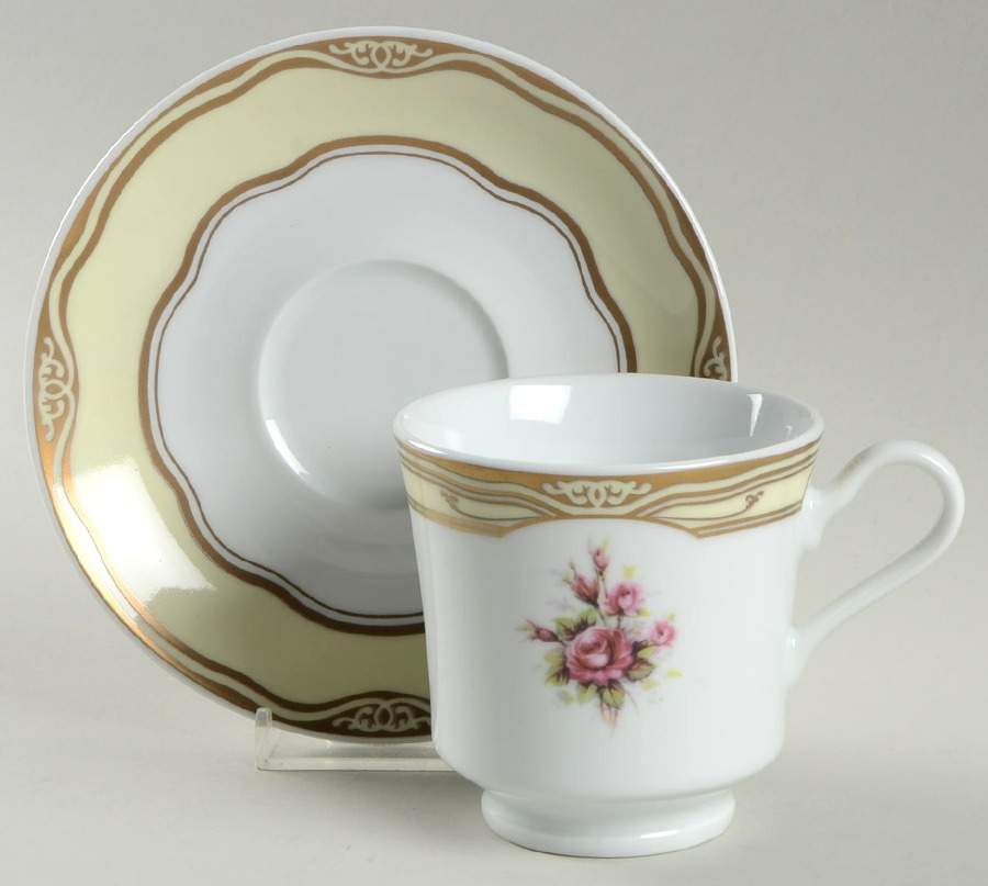 Flowers of the First Lady Collection Footed Cup & Saucer Set by Woodmere-1