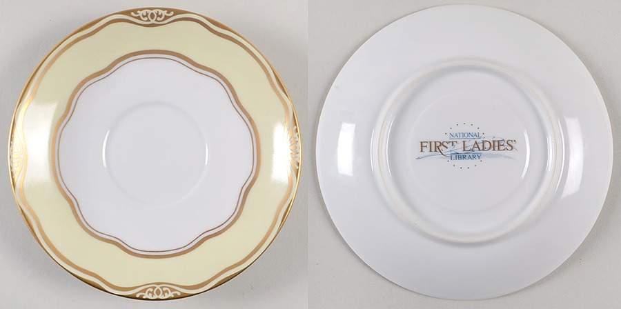 Flowers of the First Lady Collection Saucer for Footed Cup by Woodmere-1