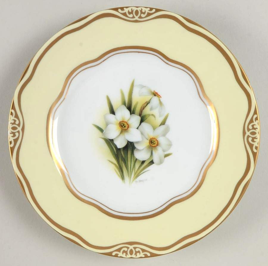Flowers of the First Lady Collection Salad/Dessert Plate by Woodmere-1