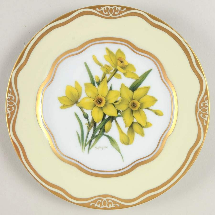 Flowers of the First Lady Collection Salad/Dessert Plate by Woodmere-1