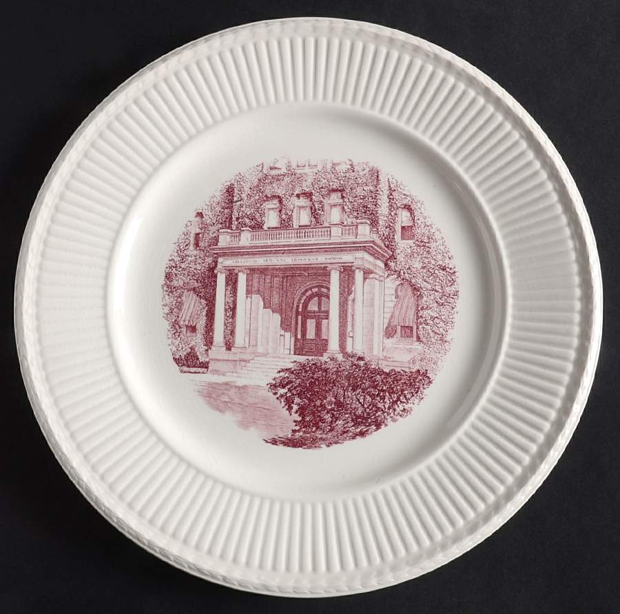 Trinity College Pink Dinner Plate by Wedgwood-1