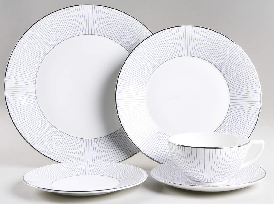 Jasper Conran Blue Pinstripe 5 Piece Place Setting by Wedgwood-1