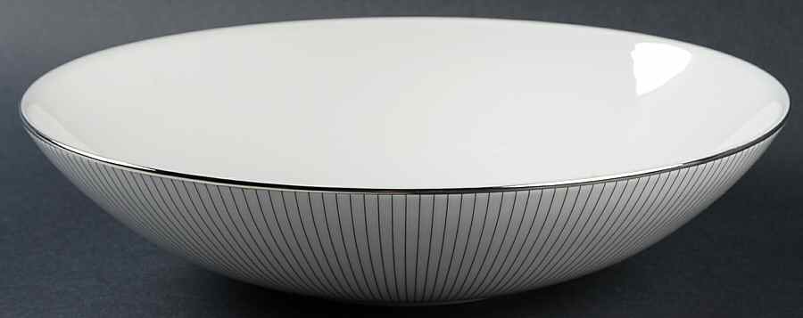 Jasper Conran Blue Pinstripe 9" Individual Pasta Bowl by Wedgwood-1