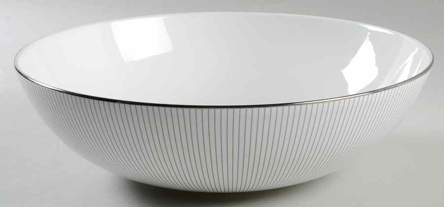 Jasper Conran Blue Pinstripe 12" Round Serving Bowl by Wedgwood-1
