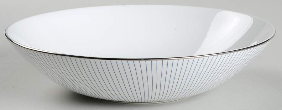 Jasper Conran Blue Pinstripe Large Coupe Soup Bowl by Wedgwood-1