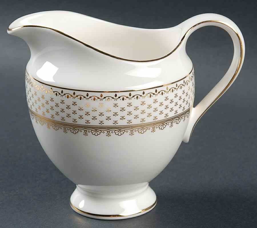 French Knot (Gold Trim) Creamer by Wedgwood-1