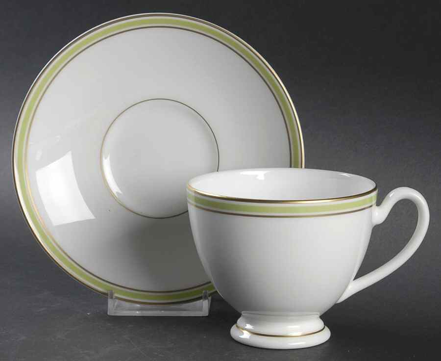 Golden Apple Footed Cup & Saucer Set by Waterford China-1