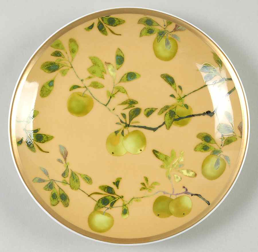 Golden Apple Canape Plate by Waterford China-1