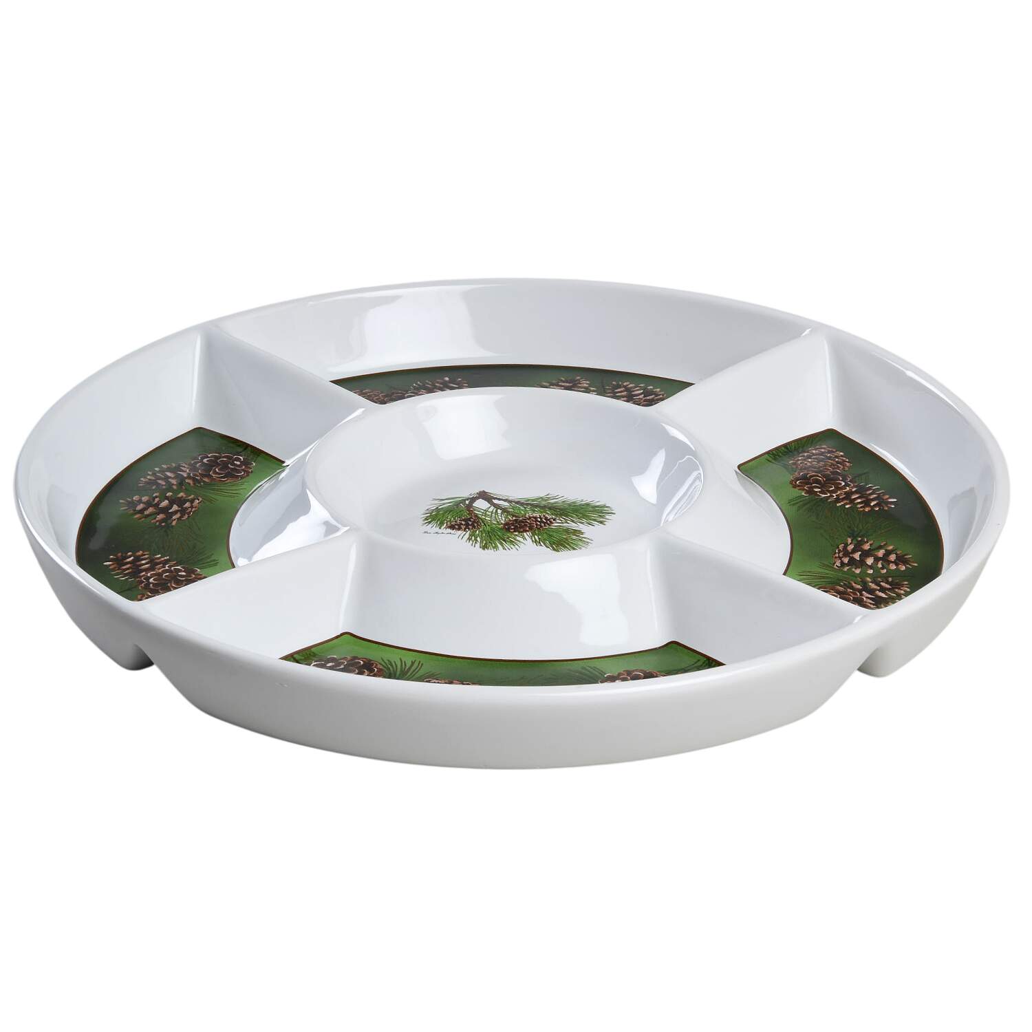 Pinecone Rim 1 Piece Chip & Dip by Wild Wings-1