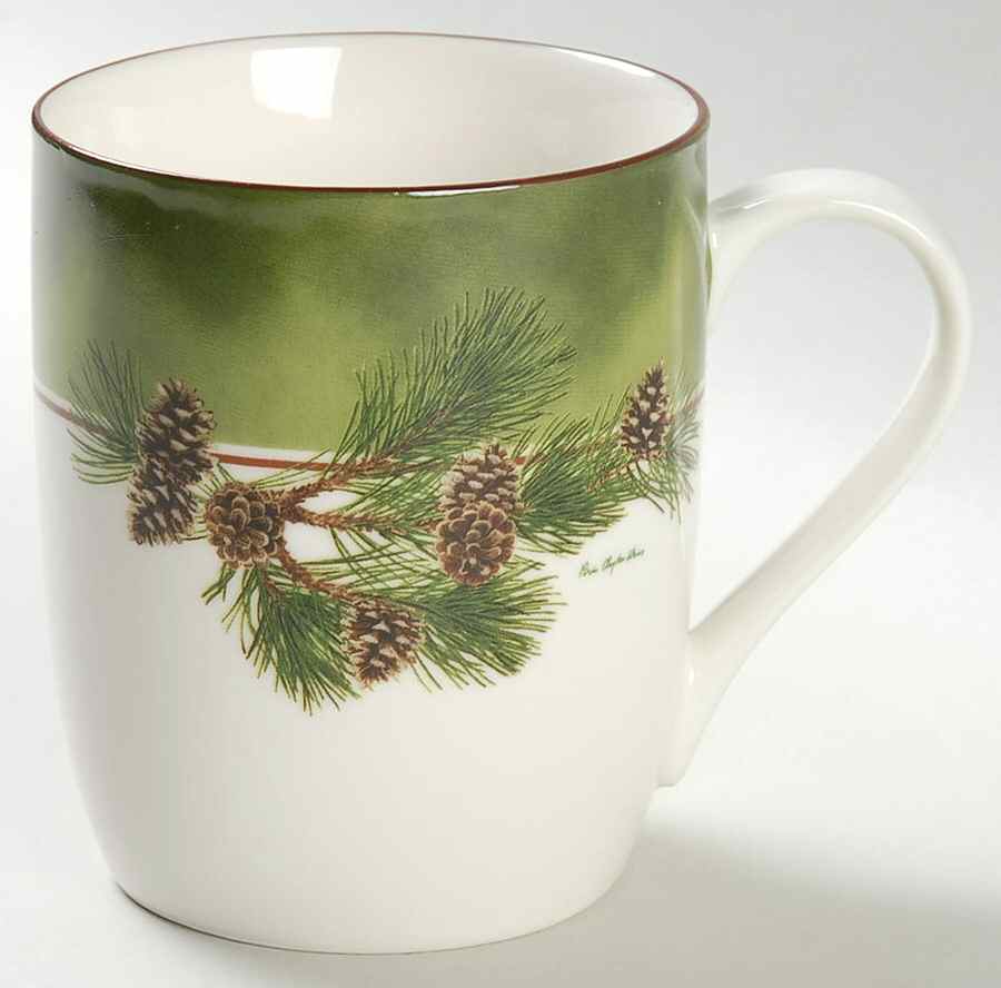 Pinecone Rim Mug by Wild Wings-1