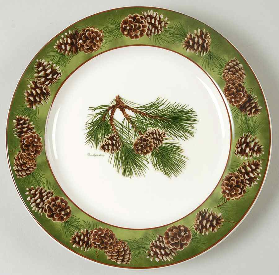 Pinecone Rim Salad Plate by Wild Wings-1