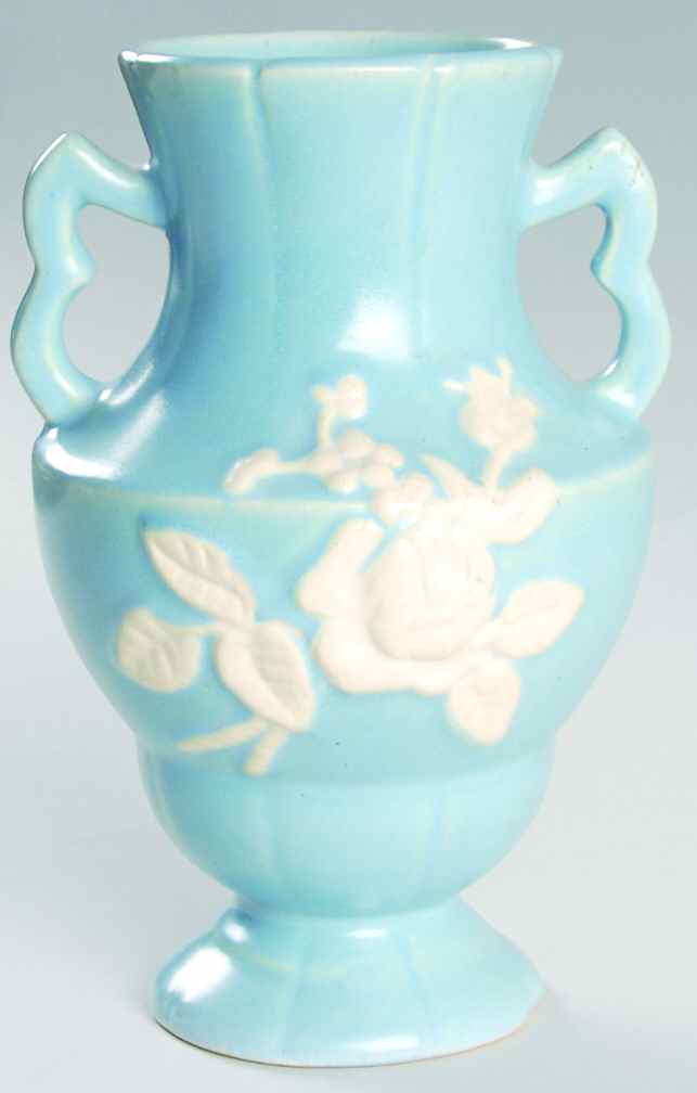 Cameo Blue 7" Vase by Weller-1