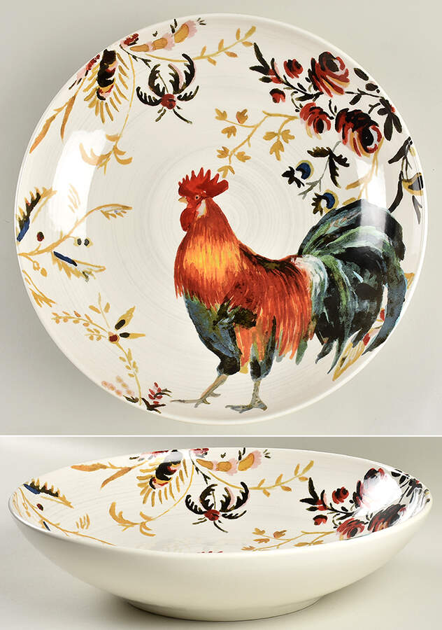 Rooster Francais 15" Round Serving Bowl by Williams-Sonoma-1
