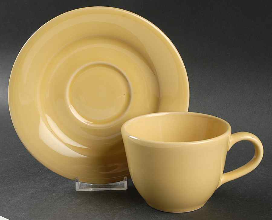 Belvedere Saffron Flat Cup & Saucer Set by Williams-Sonoma-1