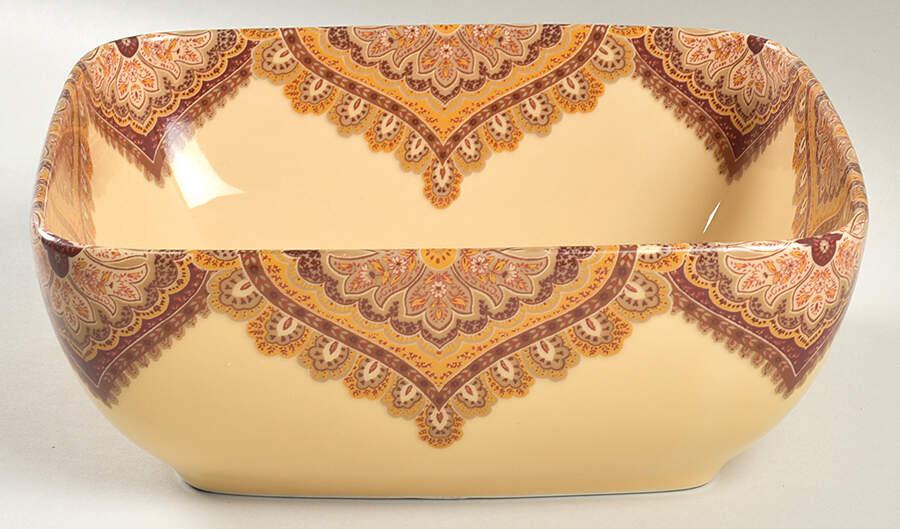 Spice Road 9" Square Vegetable Bowl by Westbury Court-1