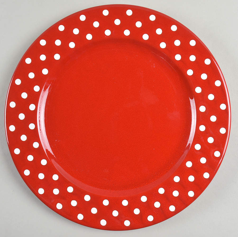 Polka Dots Red Dinner Plate by Waechtersbach-1