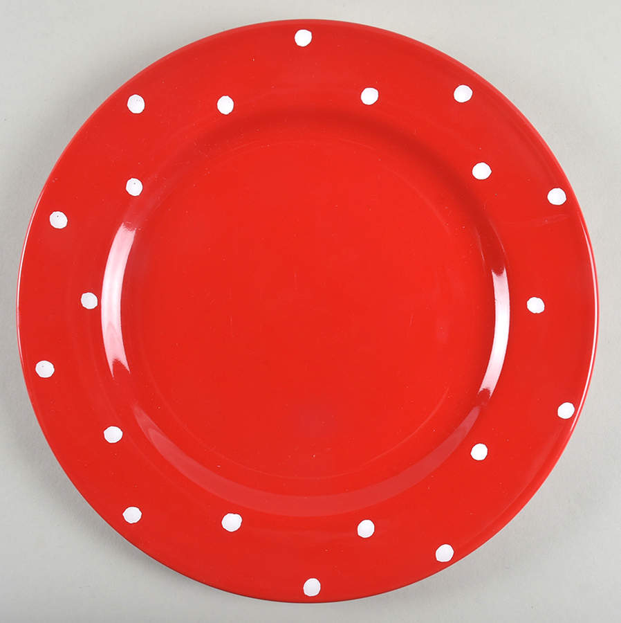 Polka Dots Red Dinner Plate by Waechtersbach-1