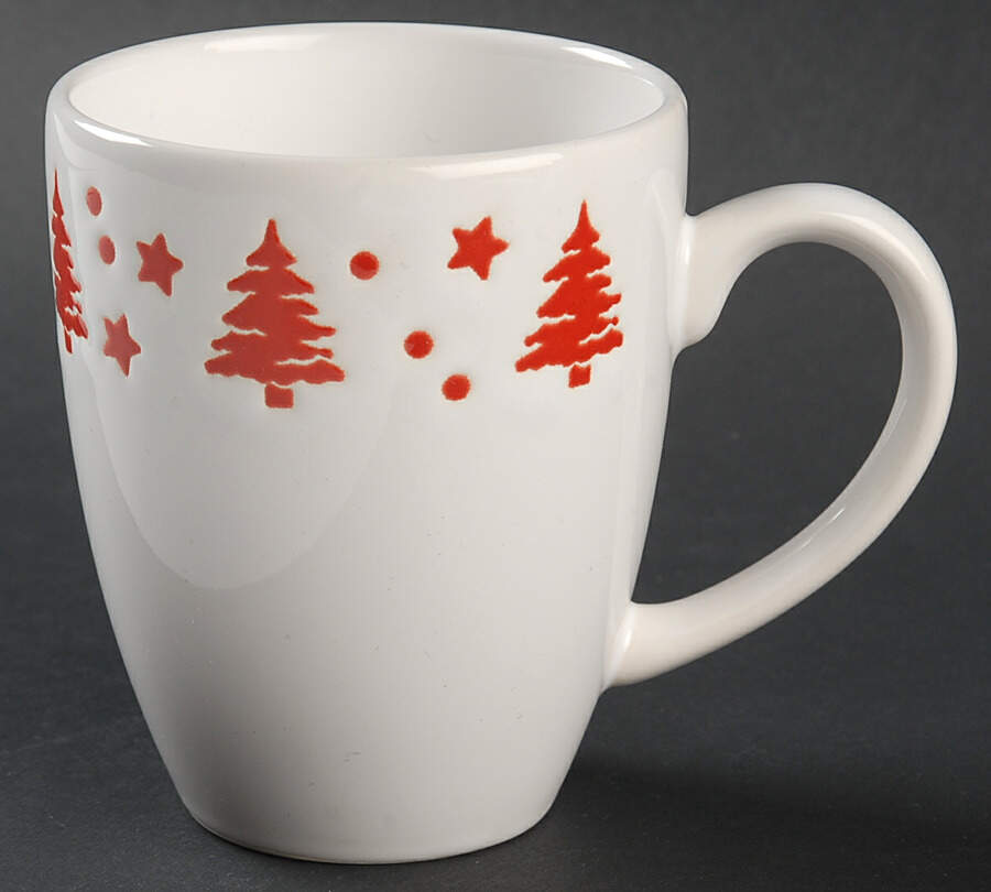 Tannenbaum White (Red Tree) Latte Mug by Waechtersbach-1