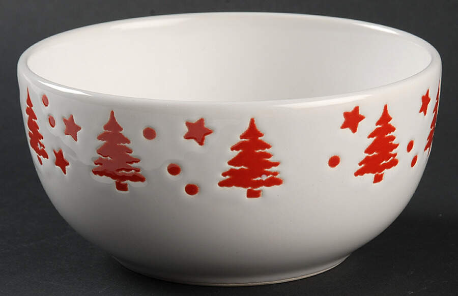 Tannenbaum White (Red Tree) Coupe Cereal Bowl by Waechtersbach-1