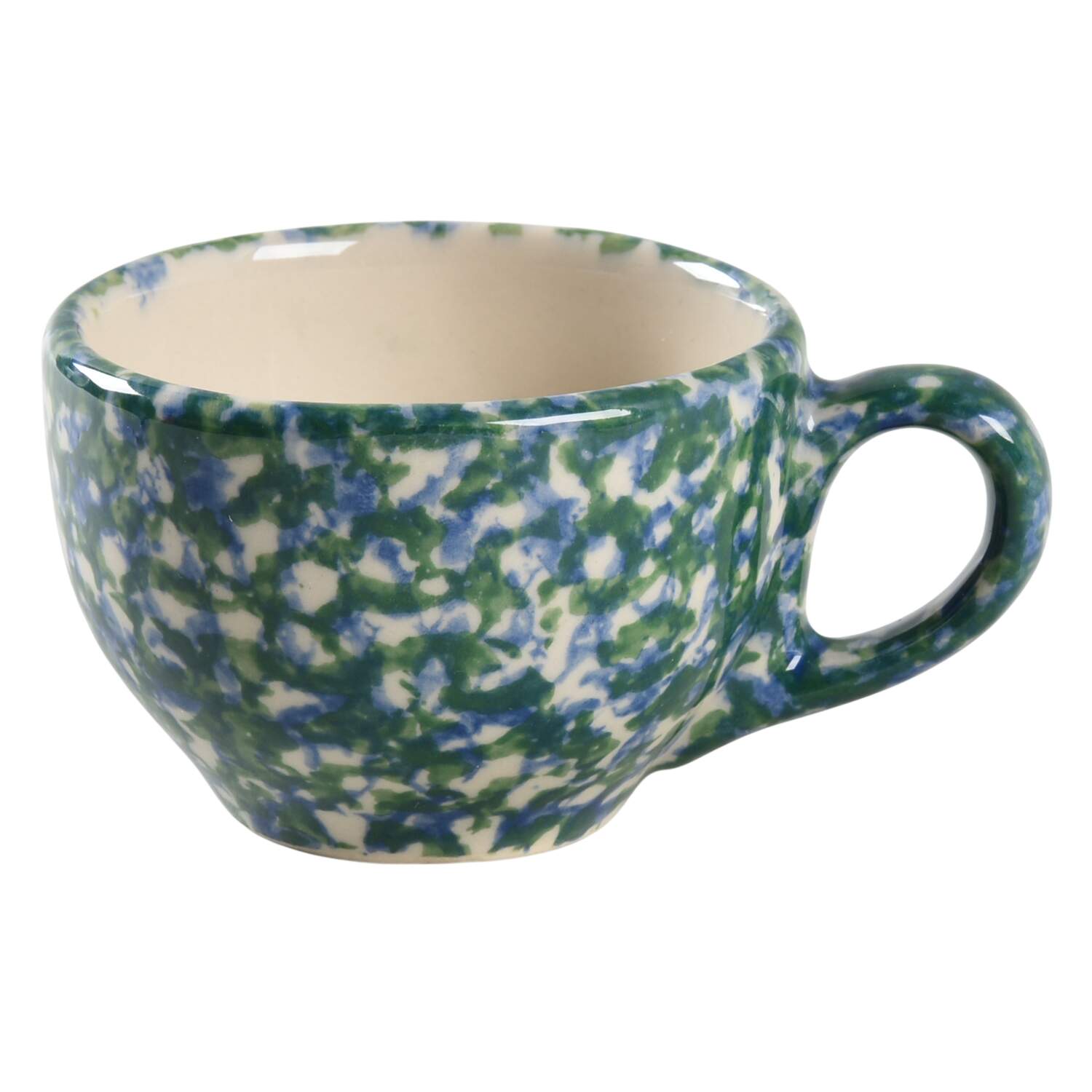 Blue Green Spongeware Child's Cup No Saucer by Workshop Gerald Henn-1