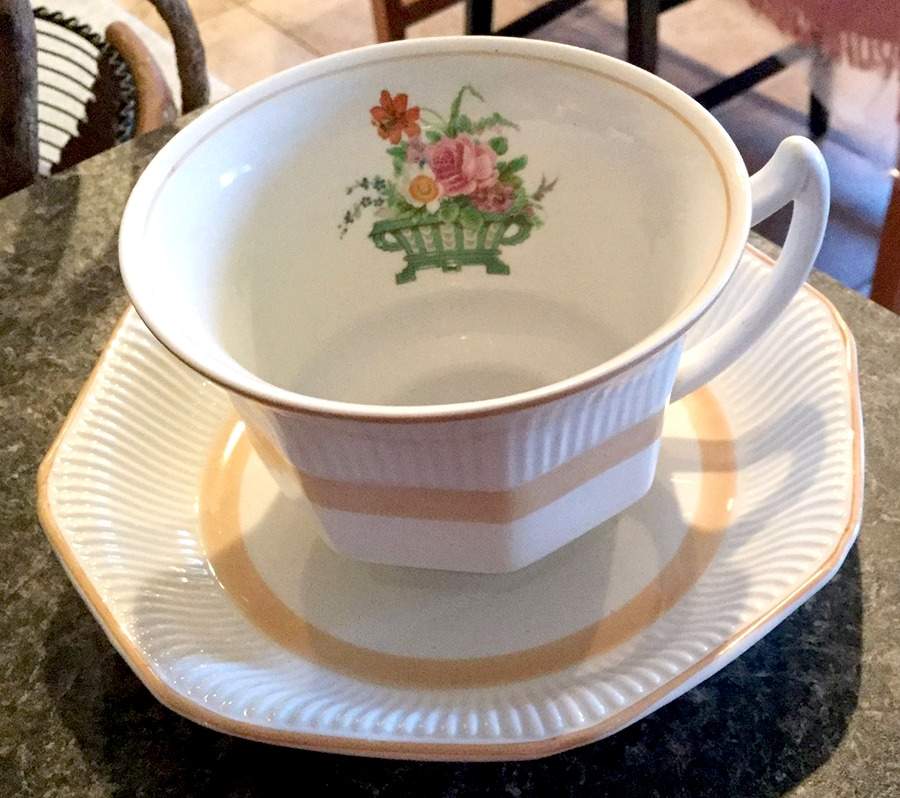 WOO158 Footed Cup & Saucer Set by Wood & Sons-1