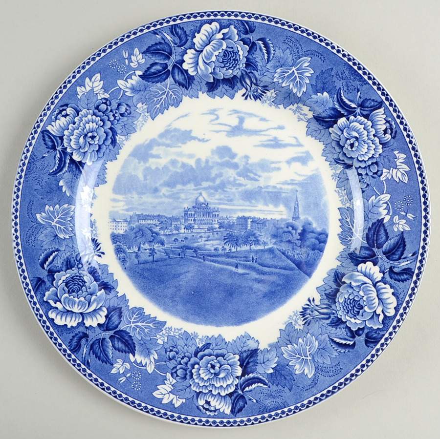 Boston Scenes Blue (No Trim) Dinner Plate by Wedgwood-1
