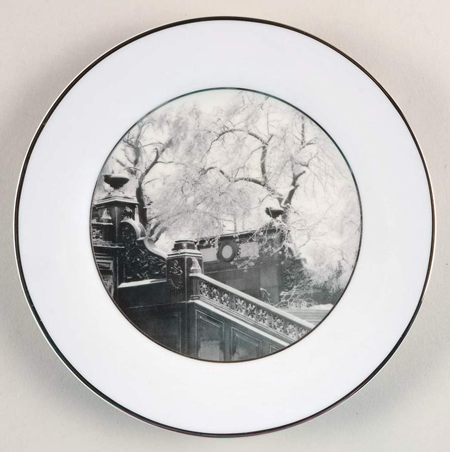 Cities In Snow Salad/Dessert Plate by Williams-Sonoma-1
