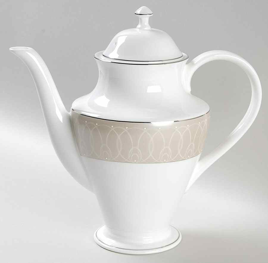 Ballet Icing Mocha Coffee Pot & Lid by Waterford China-1