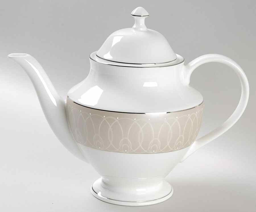 Ballet Icing Mocha Teapot & Lid by Waterford China-1