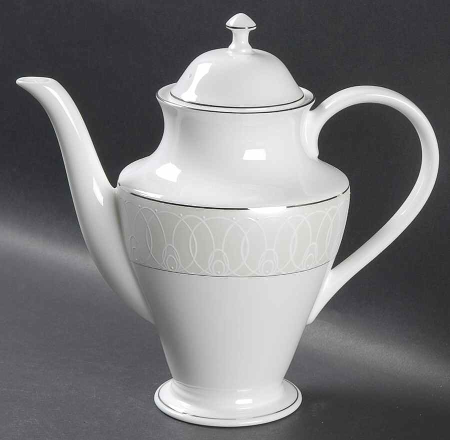 Ballet Icing Pearl Coffee Pot & Lid by Waterford China-1
