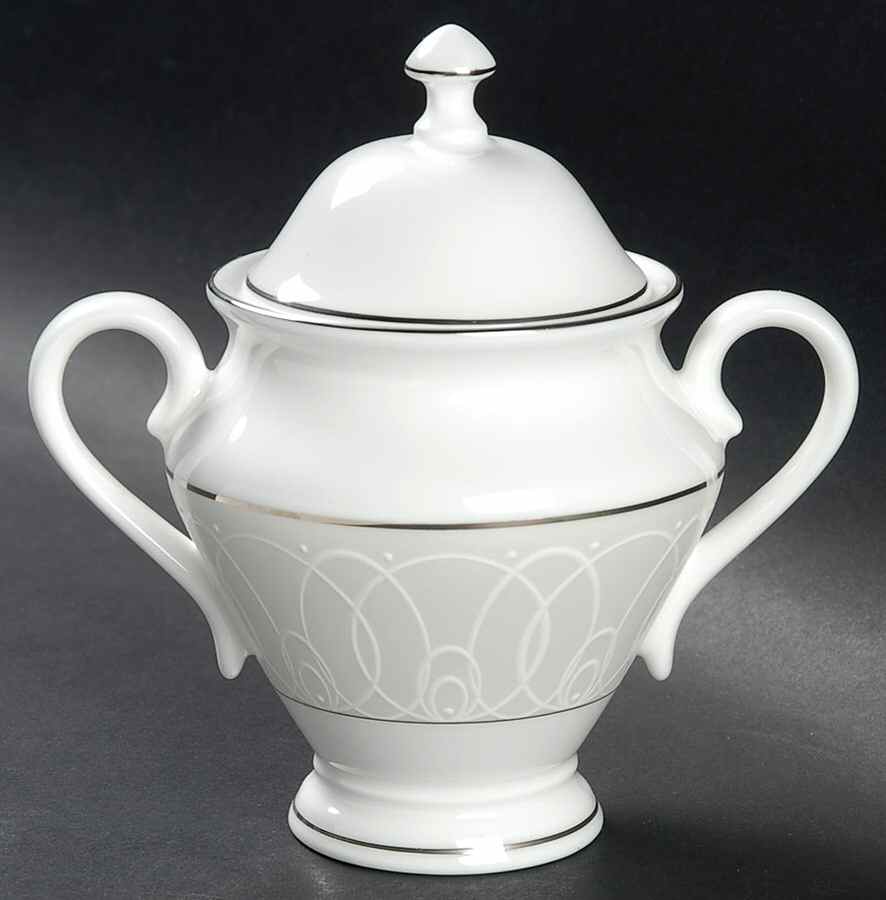 Ballet Icing Pearl Sugar Bowl & Lid by Waterford China-1