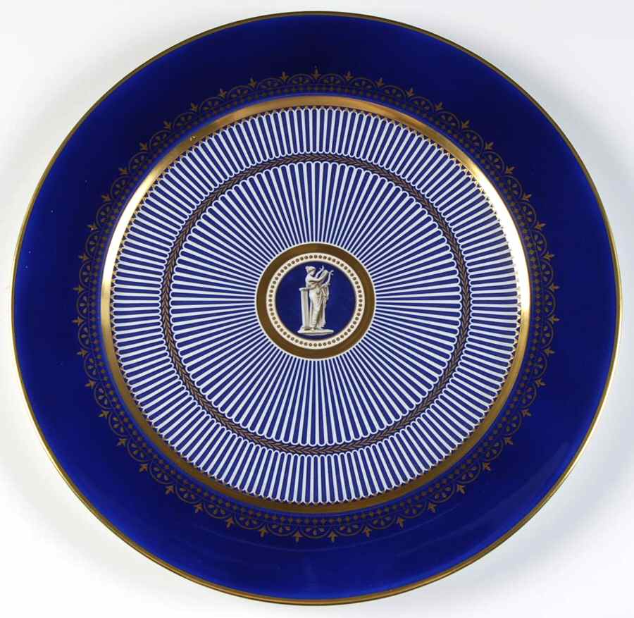 Anthemion Blue Service Plate (Charger) by Wedgwood-1