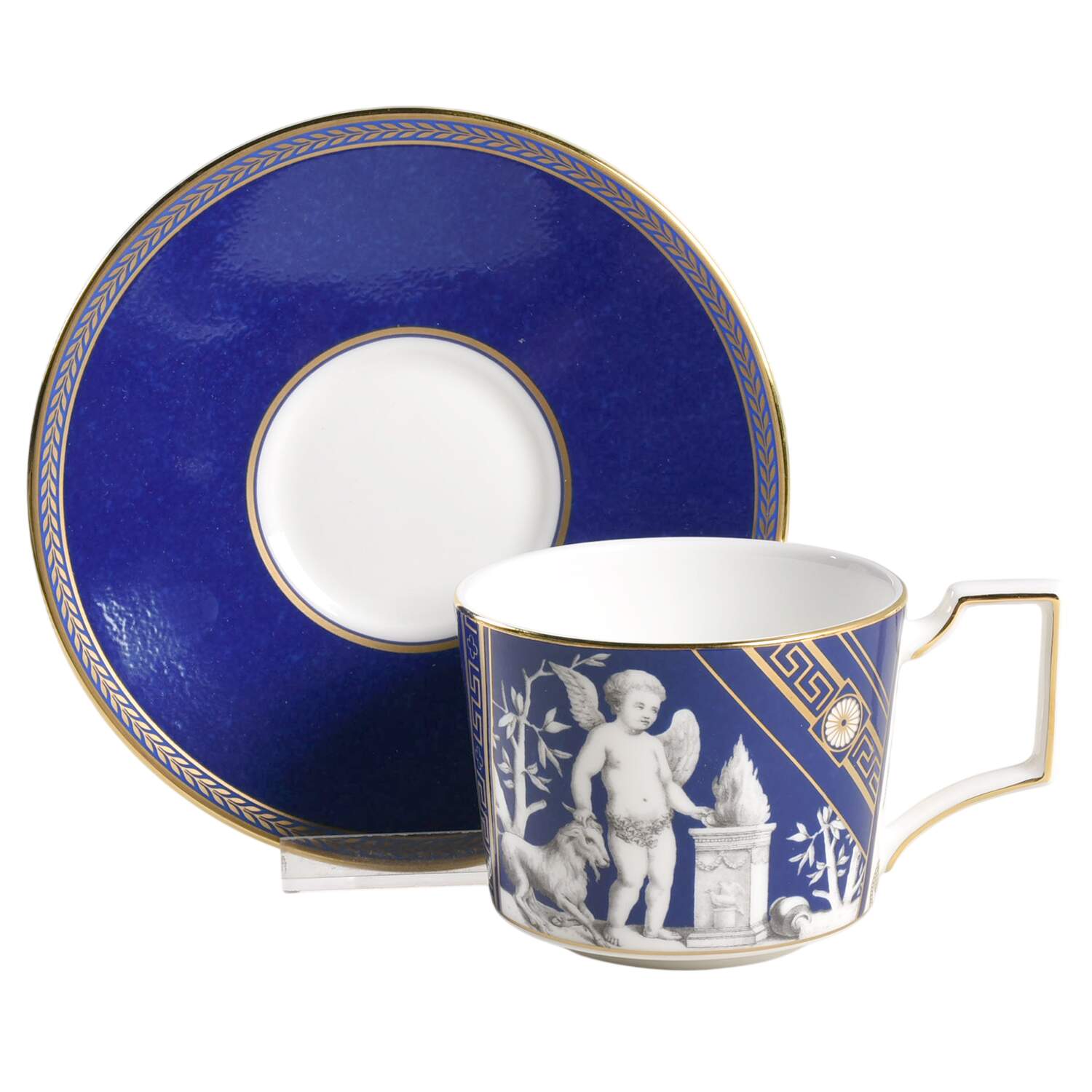 Renaissance Gold Accent Footed Cup & Saucer Set by Wedgwood-1