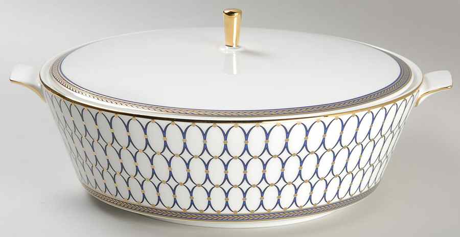 Renaissance Gold Round Covered Vegetable by Wedgwood-1