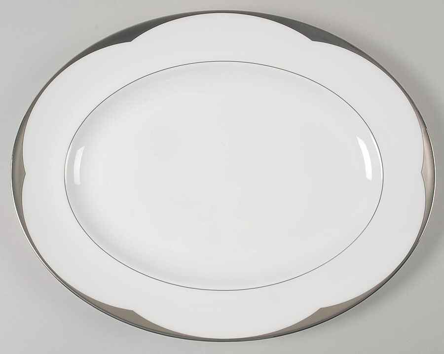 Vera Lotus 13" Oval Serving Platter by Wedgwood-1