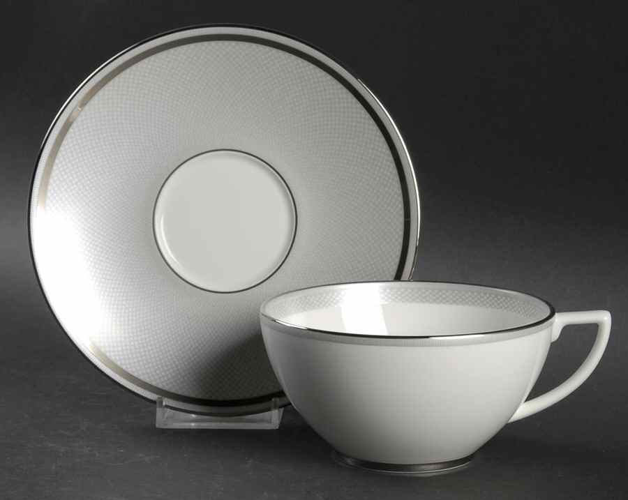 Jasper Conran Tulle Flat Cup & Saucer Set by Wedgwood-1