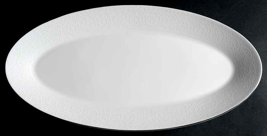 Jasper Conran Whitework 16" Oval Serving Platter by Wedgwood-1