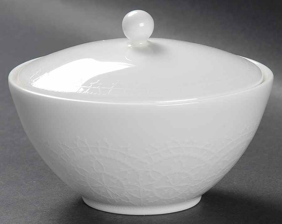 Jasper Conran Whitework Sugar Bowl & Lid by Wedgwood-1