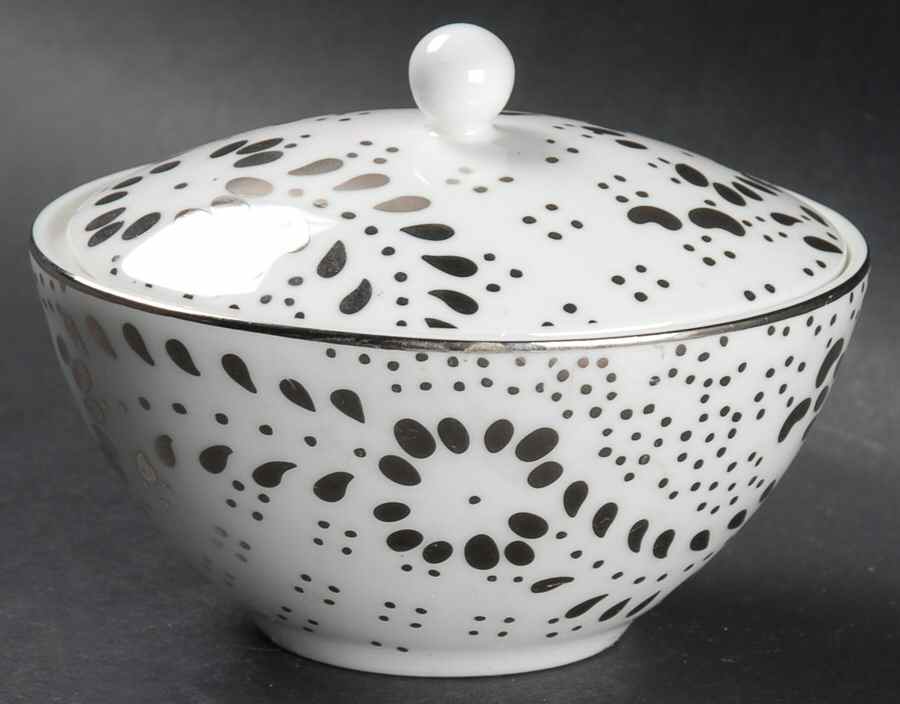 Jasper Conran Embroidered Sugar Bowl & Lid by Wedgwood-1
