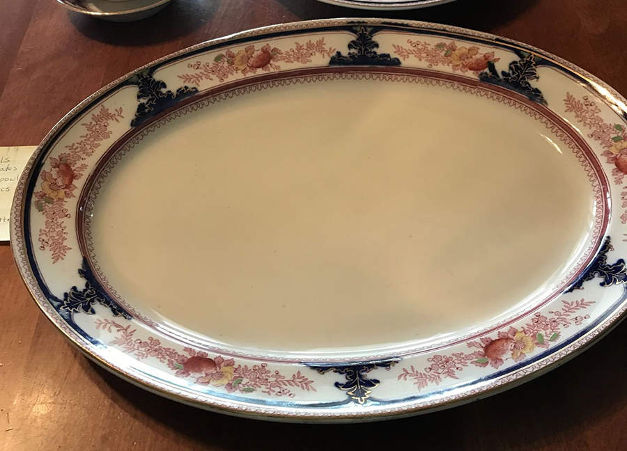 Lorraine Multicolor (Gold Trim) Dinner Plate by Wood & Sons-1
