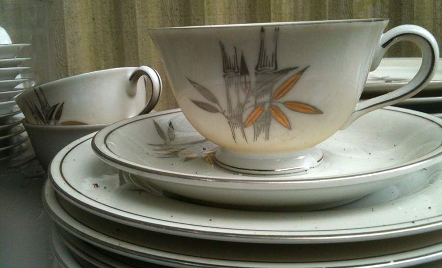 2475 Footed Cup & Saucer Set by Wako-1