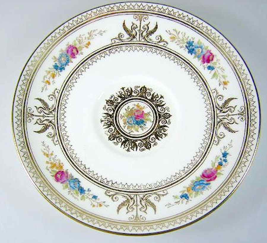 Columbia White (Multicolor Flowers, White) Saucer by Wedgwood-1