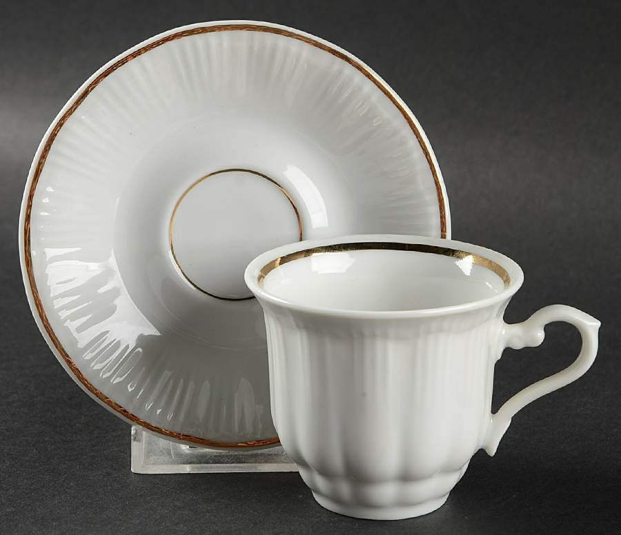 Empire Platinum Flat Demitasse Cup & Saucer Set by Walbrzych-1