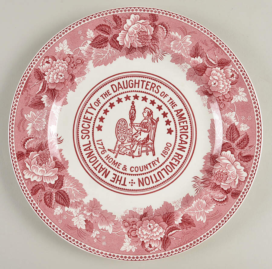 Washington Bicentennial Plates Pink Dinner Plate by Wedgwood-1
