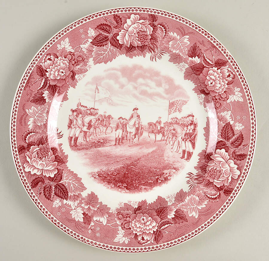 Washington Bicentennial Plates Pink Dinner Plate by Wedgwood-1