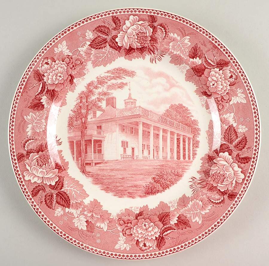 Washington Bicentennial Plates Pink Dinner Plate by Wedgwood-1