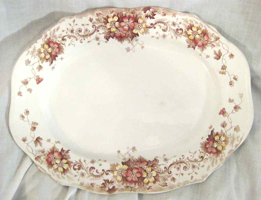 Stratford Multicolor 16" Oval Serving Platter by JH Weatherby-1