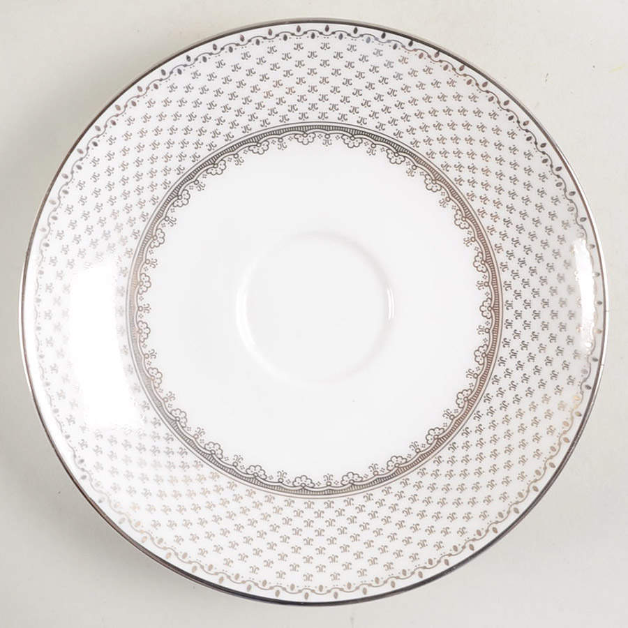 French Knot (Platinum Trim) Saucer by Wedgwood-1