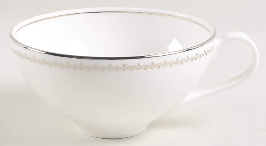 French Knot (Platinum Trim) Flat Cup by Wedgwood-1